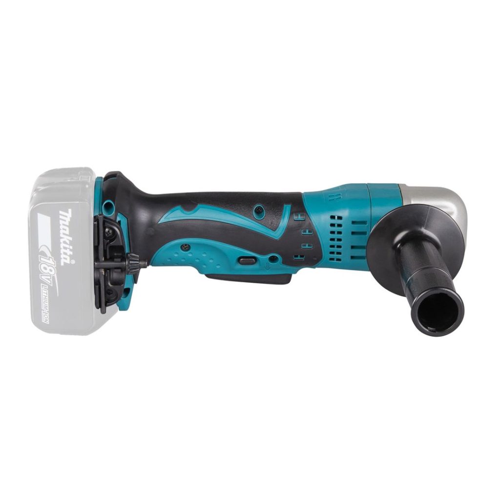 MAKITA Kulmaporakone LXT. Kuvassa Kulmaporakone LXT oikealta sivustapäin.