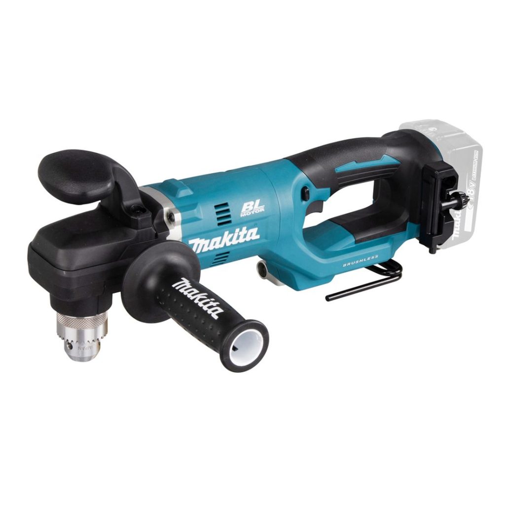 MAKITA Kulmaporakone LXT. Kuvassa Kulmaporakone LXT oikealta etuyläviistosta.