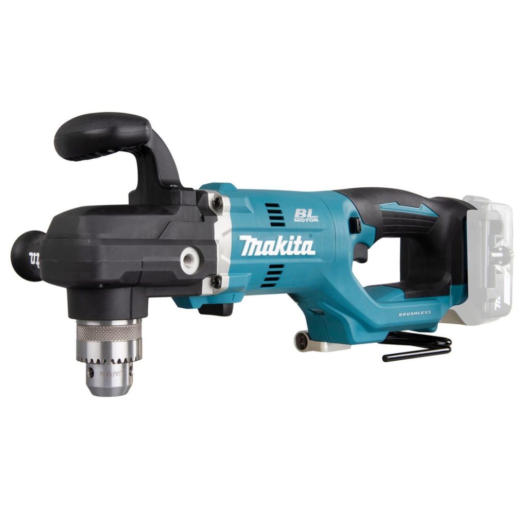 MAKITA Kulmaporakone LXT. Kuvassa Kulmaporakone LXT oikealta etuviistosta.