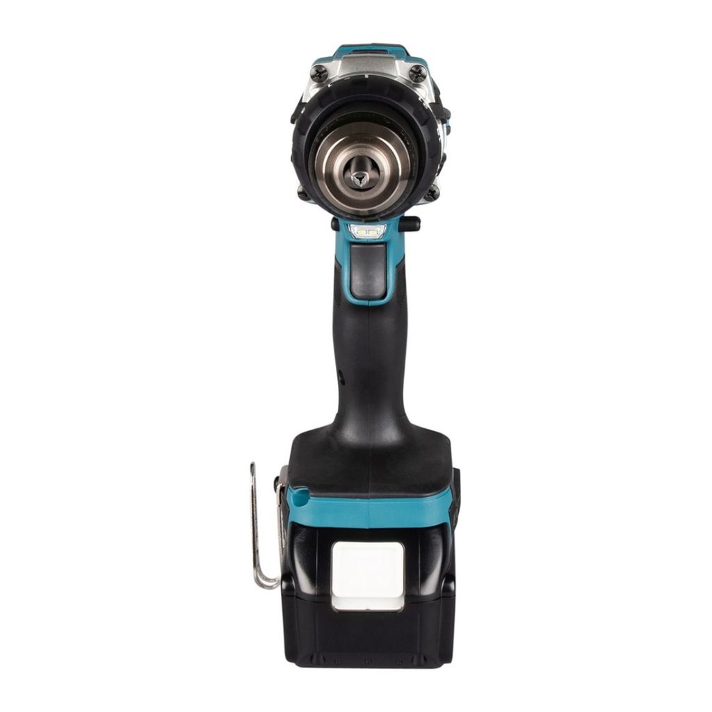 MAKITA Porakone LXT. Kuvassa Porakone LXT edestäpäin.