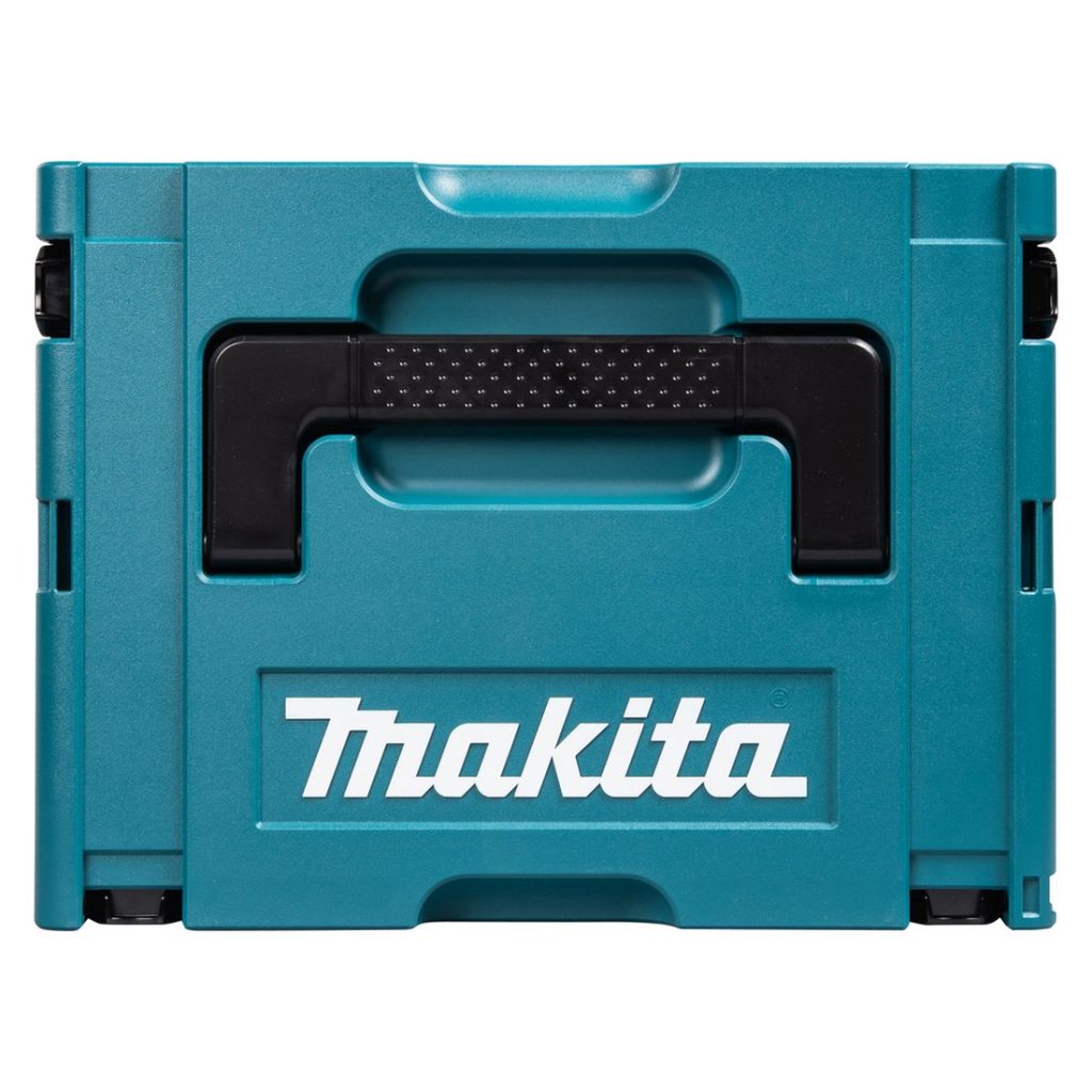 MAKITA Sauvaruuvinväännin. Kuvassa tuotteen salkku ylhäältäpäin.