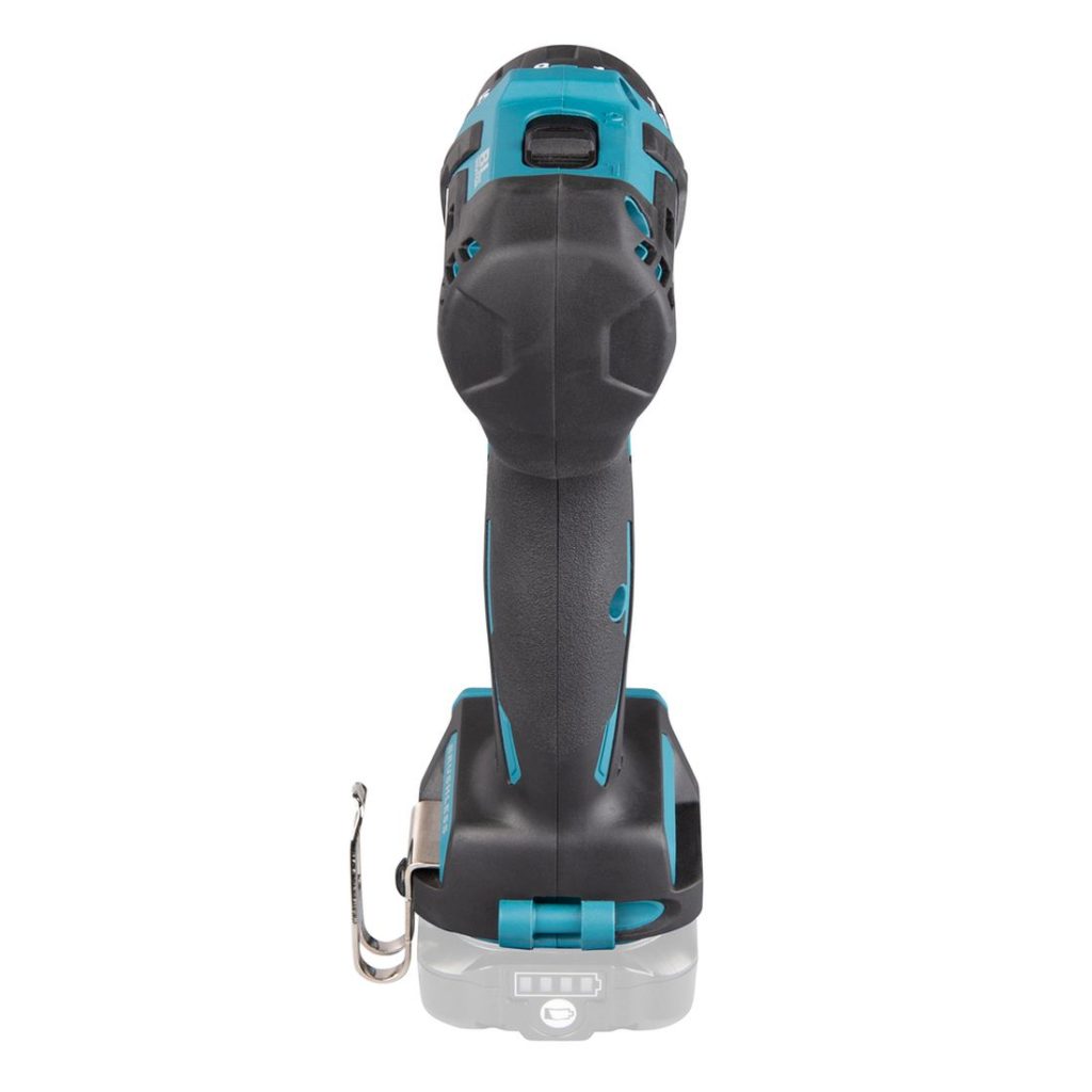 MAKITA Porakone CXT. Kuvassa Porakone CXT takaapäin.