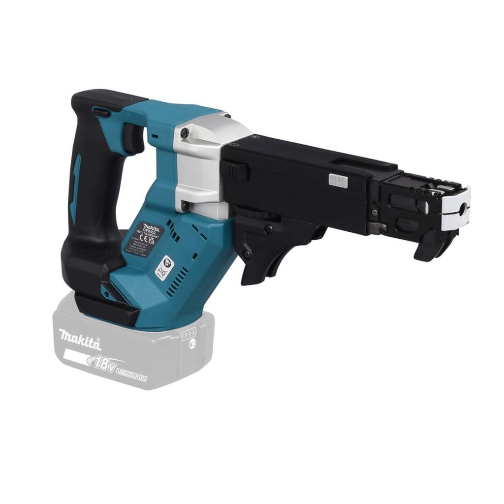 MAKITA Nauharuuvinväännin LXT. Kuvassa Nauharuuvinväännin LXT vasemmalta etuyläviistosta.