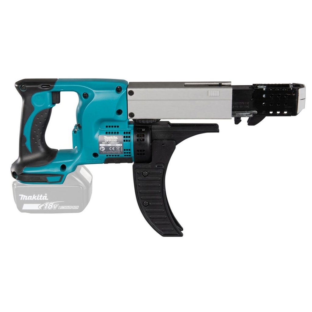 MAKITA Nauharuuvinväännin LXT. Kuvassa Nauharuuvinväännin LXT oikealta sivustapäin.