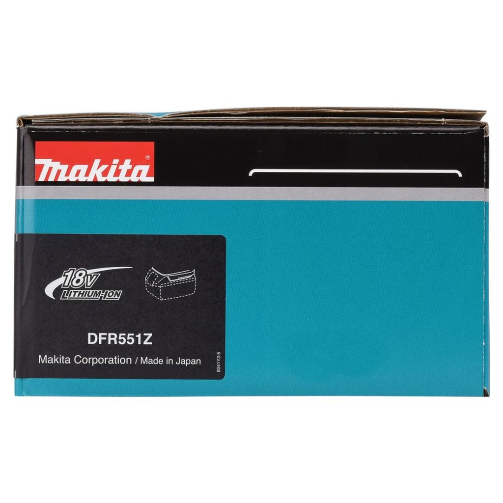 MAKITA Nauharuuvinväännin LXT. Kuvassa tuotteen myyntipakkaus sivustapäin.