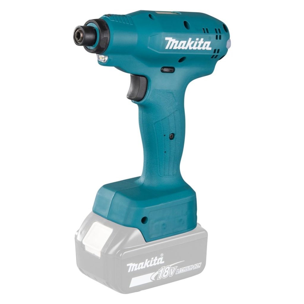MAKITA Tarkkuusruuvinväännin LXT. Kuvassa Tarkkuusruuvinväännin LXT vasemmalta sivustapäin.
