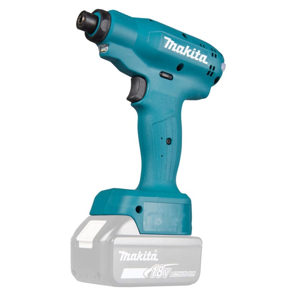 MAKITA Tarkkuusruuvinväännin LXT. Kuvassa Tarkkuusruuvinväännin LXT oikealta etuviistosta.