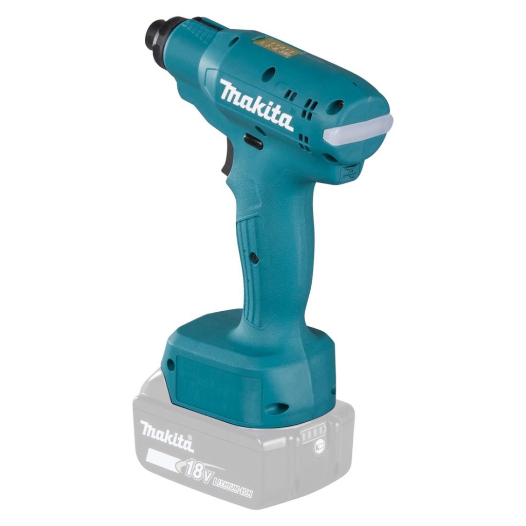 MAKITA Tarkkuusruuvinväännin LXT. Kuvassa Tarkkuusruuvinväännin LXT vasemmalta takayläviistosta.