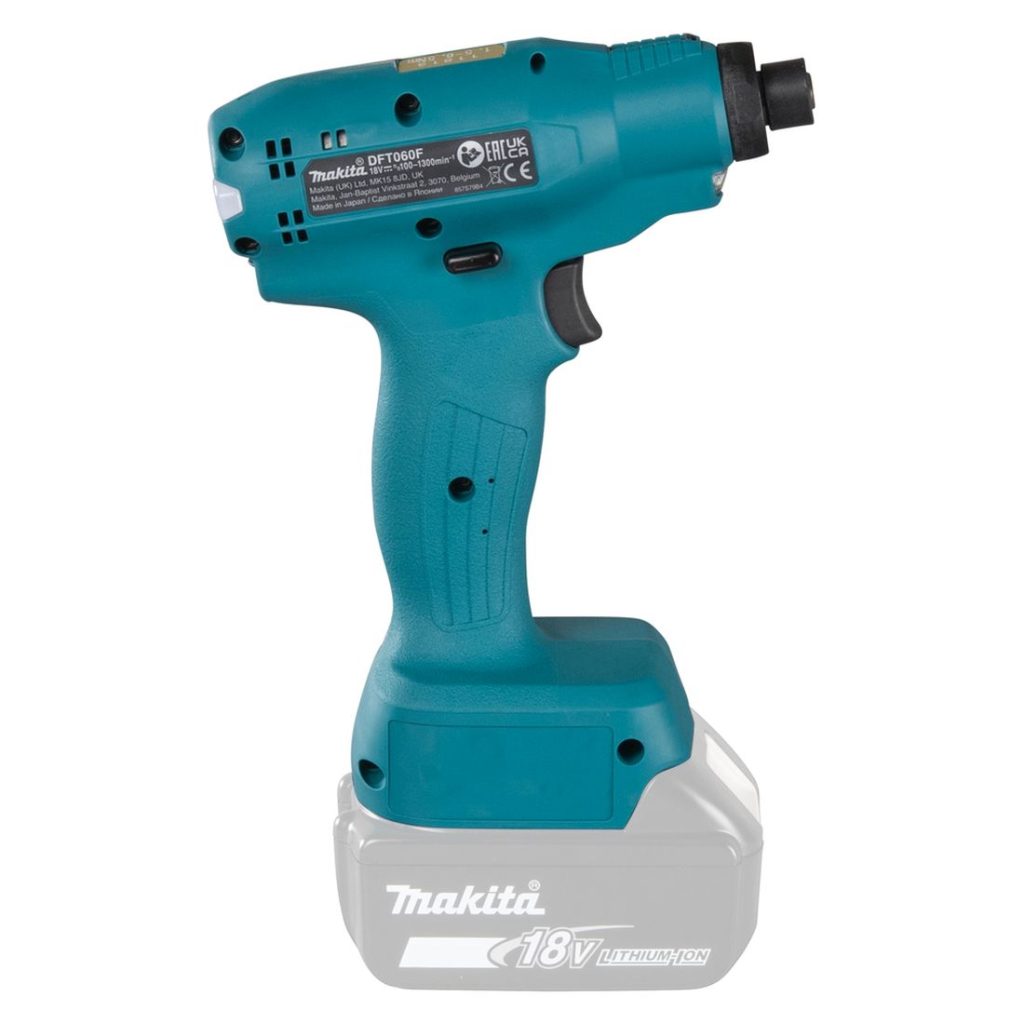 MAKITA Tarkkuusruuvinväännin LXT. Kuvassa Tarkkuusruuvinväännin LXT oikealta sivustapäin.