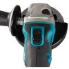 MAKITA Kulmahiomakone LXT. Lähikuvassa Kulmahiomakone LXT:n käyttökytkin.