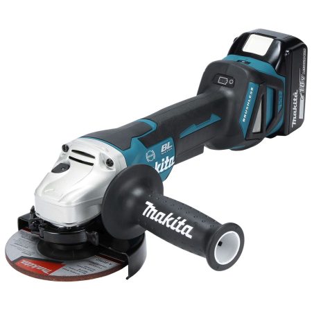 MAKITA Kulmahiomakone LXT. Kuvassa Kulmahiomakone LXT oikealta etuyläviistosta.