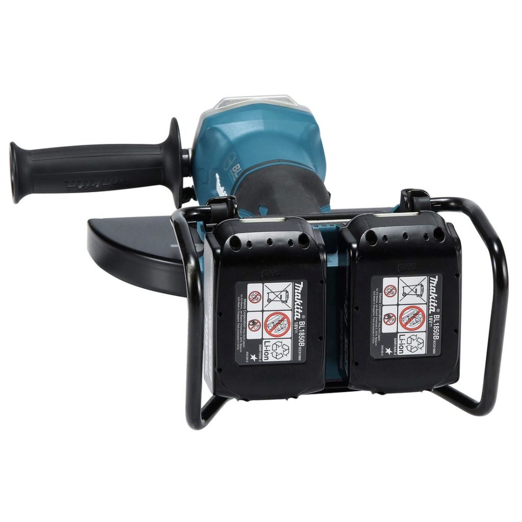 MAKITA Kulmahiomakone LXT. Kuvassa Kulmahiomakone LXT takaapäin.