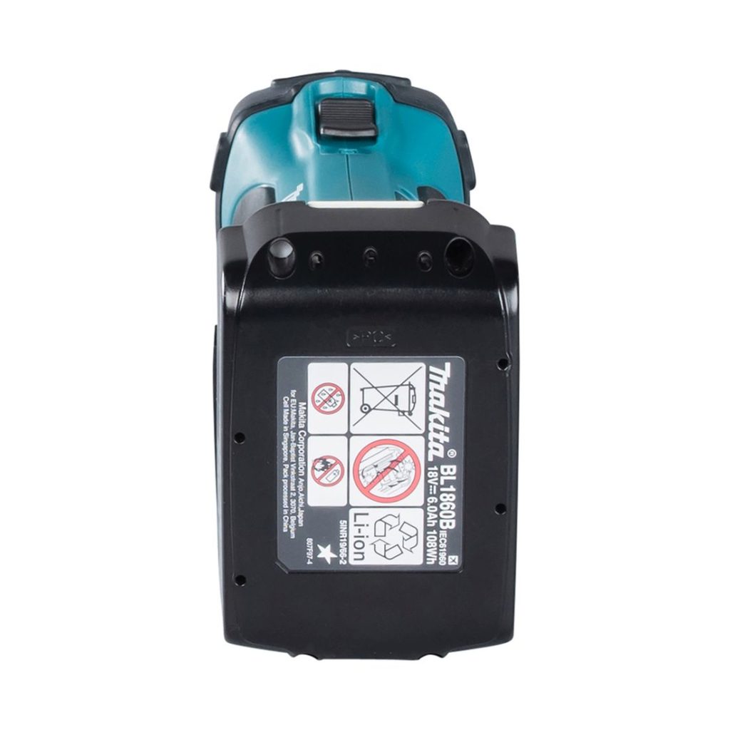 MAKITA Suorahiomakone LXT. Kuvassa Suorahiomakone LXT takaapäin.
