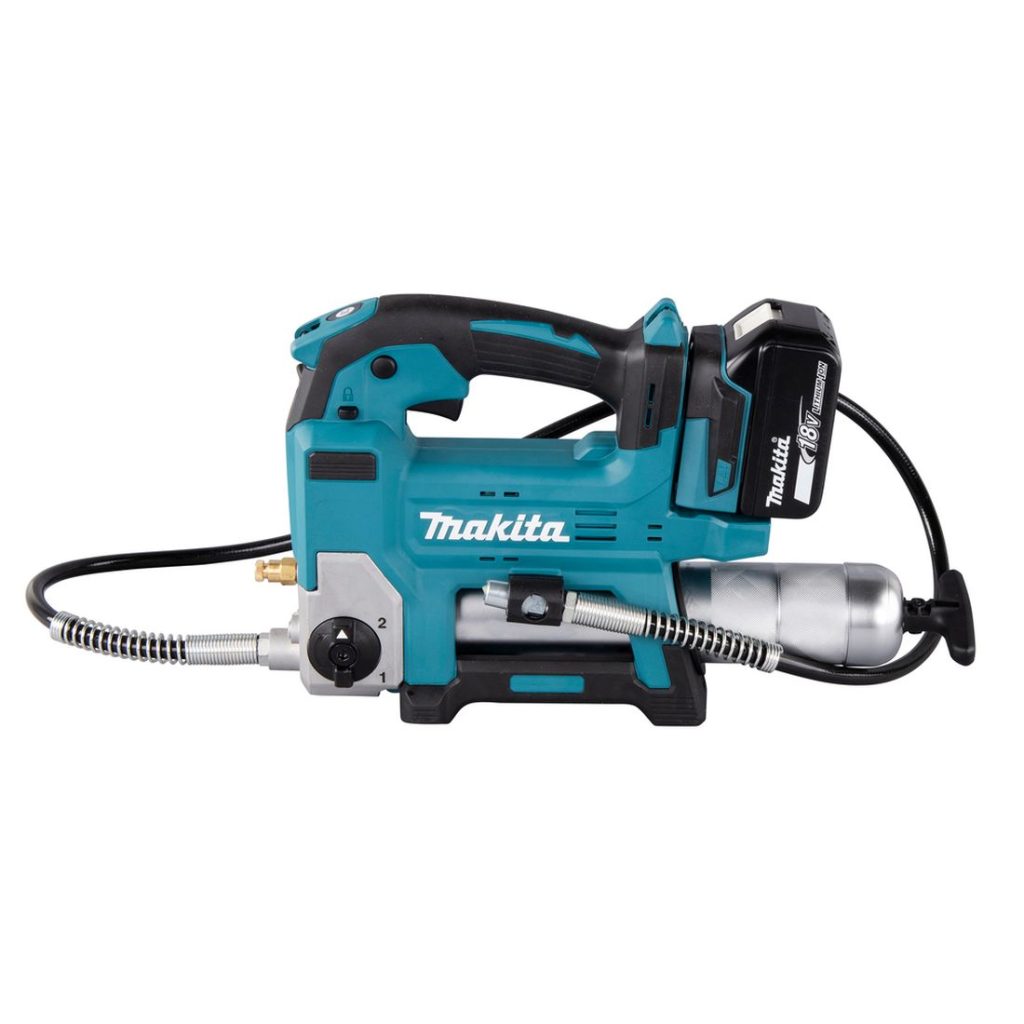 MAKITA Rasvapuristin LXT. Kuvassa Rasvapuristin LXT vasemmalta sivustapäin.