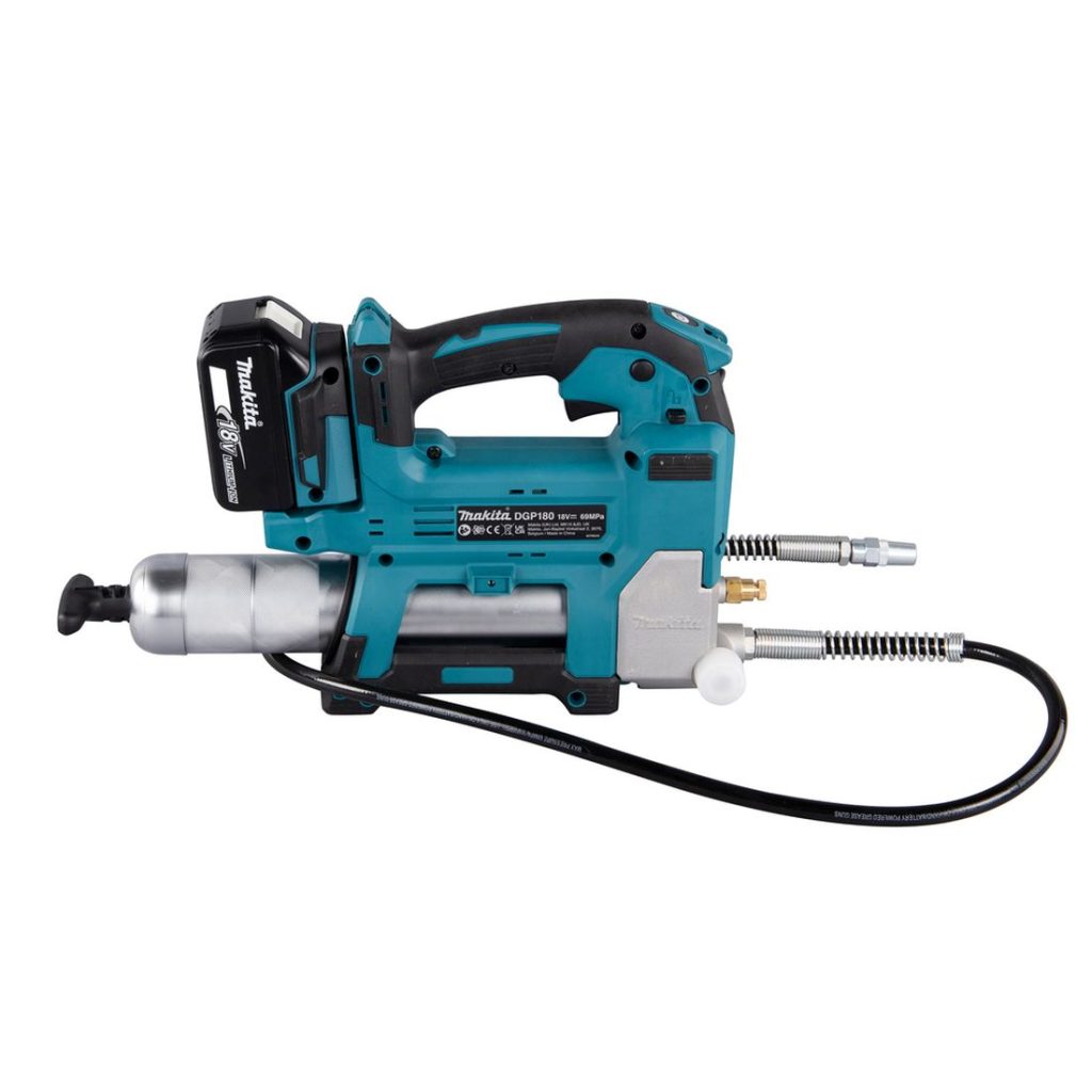 MAKITA Rasvapuristin LXT. Kuvassa Rasvapuristin LXT oikealta sivustapäin.
