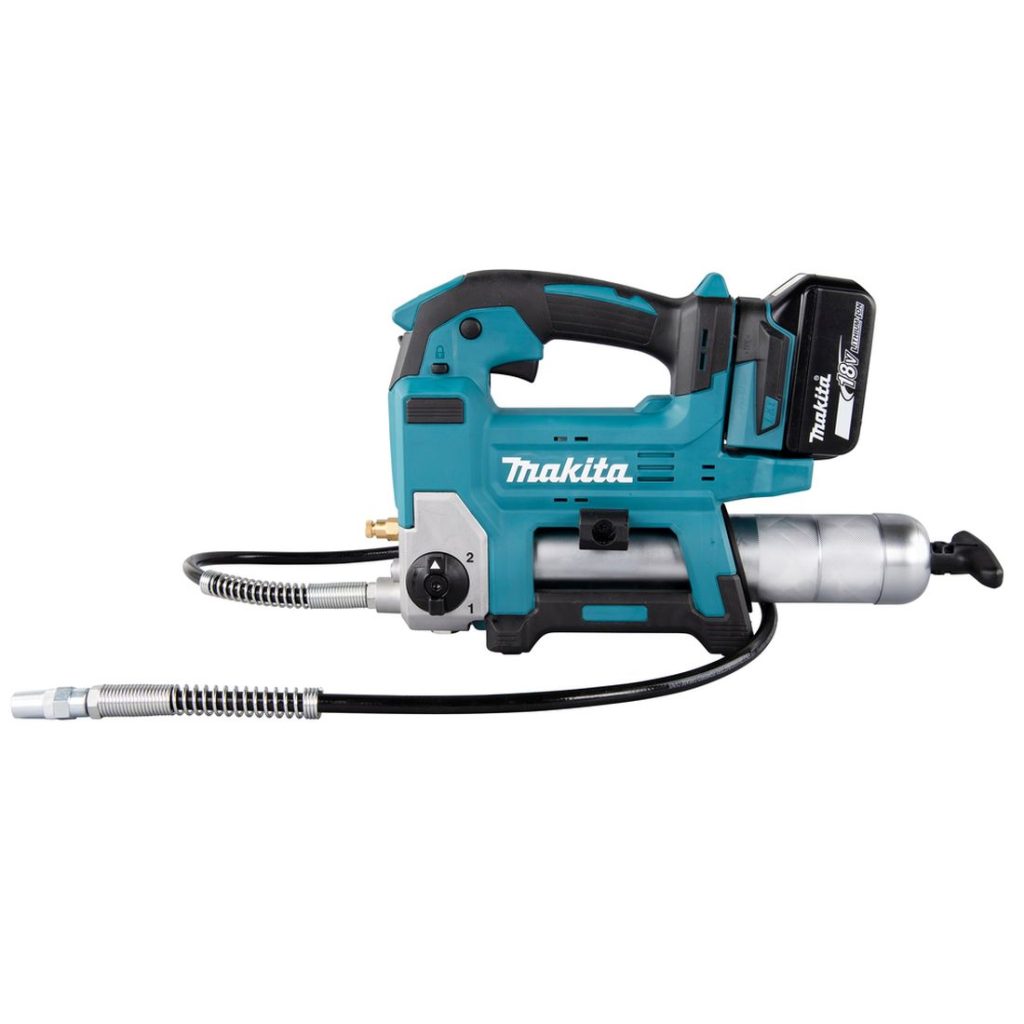 MAKITA Rasvapuristin LXT. Kuvassa Rasvapuristin LXT vasemmalta sivustapäin.