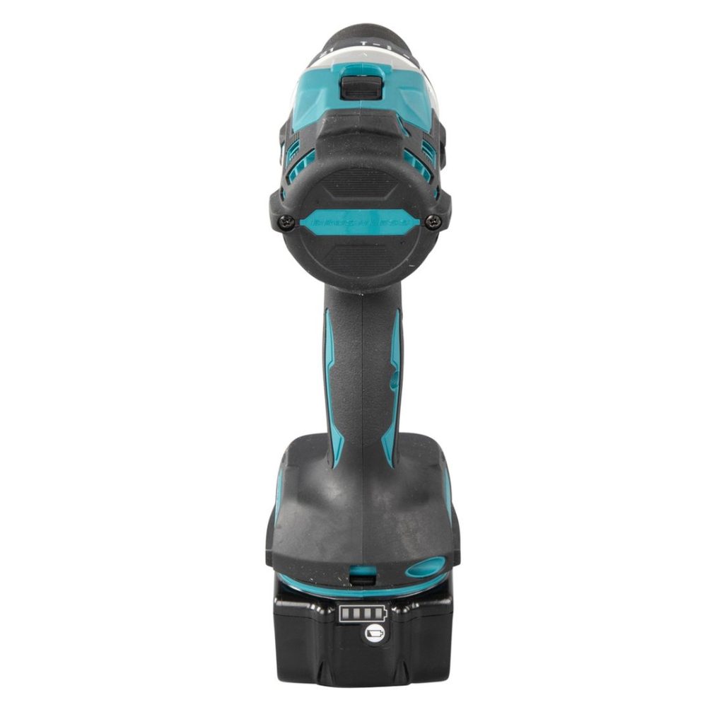 MAKITA Iskuporakone LXT. Kuvassa Iskuporakone LXT takaapäin.