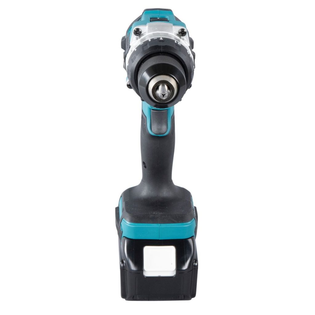 MAKITA Iskuporakone LXT. Kuvassa Iskuporakone LXT edestäpäin.