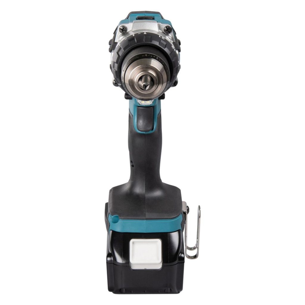 MAKITA Iskuporakone LXT. Kuvassa iskiporakone LXT edestäpäin.