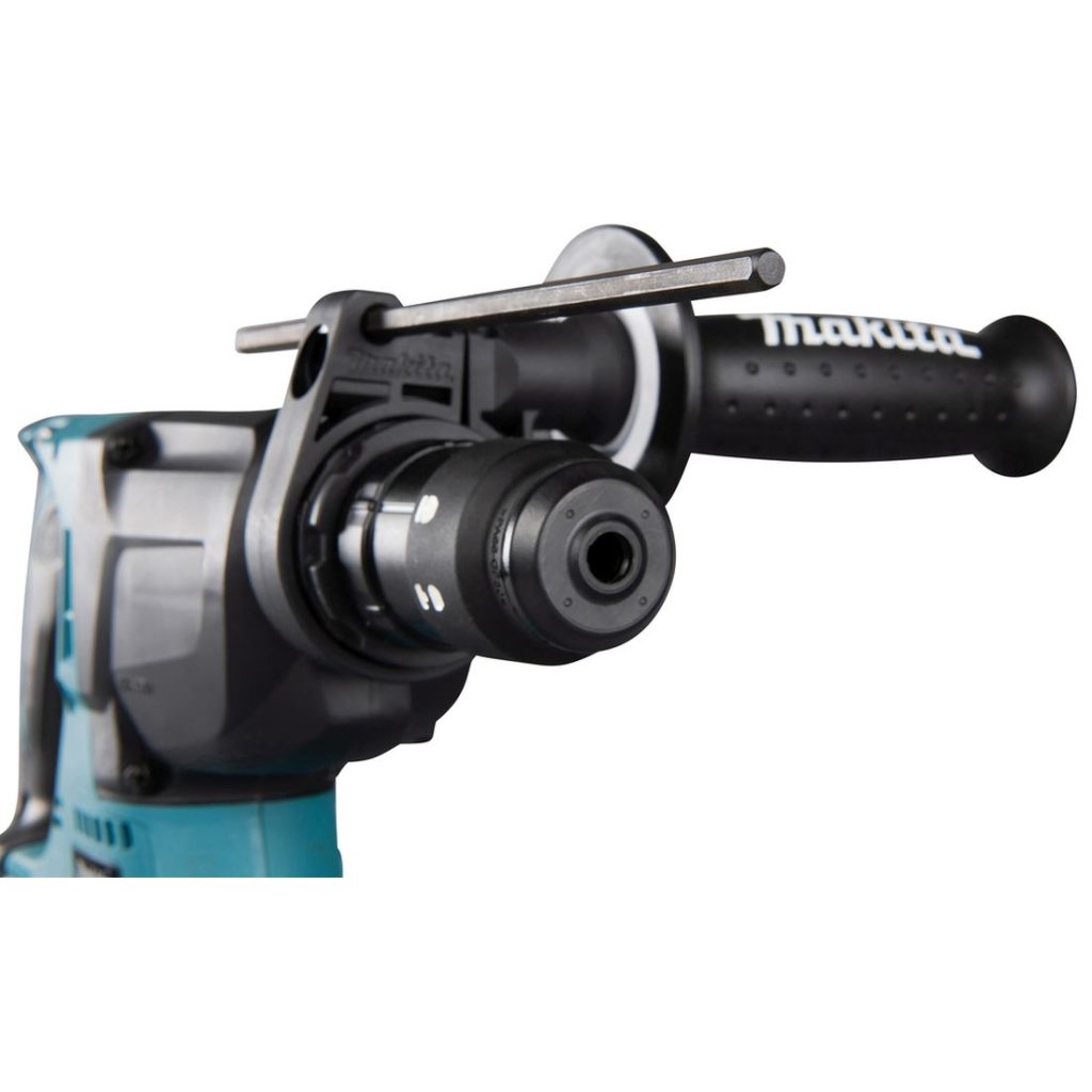 MAKITA Poravasara LXT. Lähikuvassa Poravasara LXT vasemmalta etuviistosta.