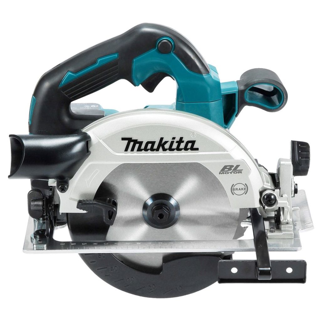 MAKITA Pyörösaha LXT. Kuvassa Pyörösaha LXT oikealta sivustapäin.