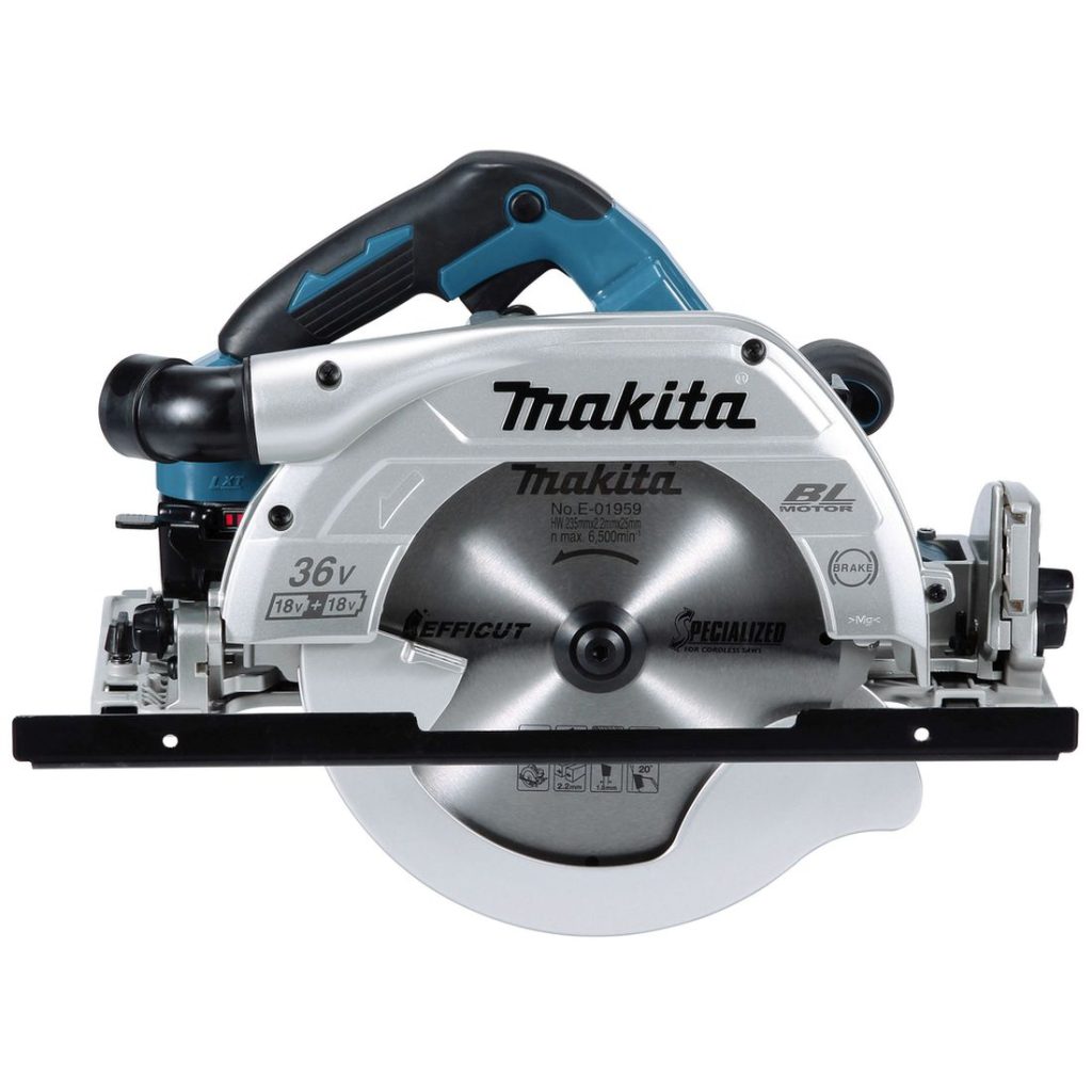MAKITA Pyörösaha LXT. Kuvassa Pyörösaha LXT oikealta sivustapäin.