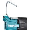 MAKITA Puukkosaha LXT. Lähikuvassa Puukkosaha LXT:n ripustuskoukku.