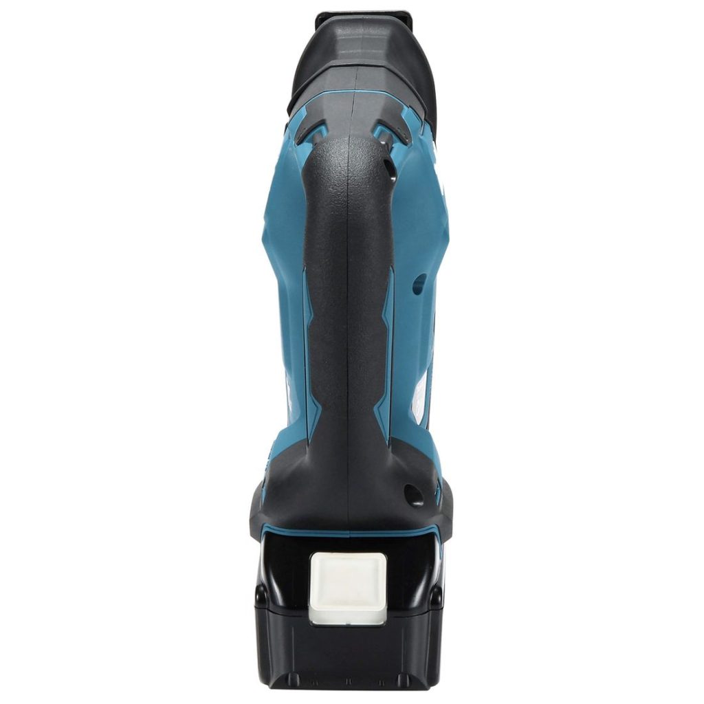 MAKITA Puukkosaha LXT. Kuvassa Puukkosaha LXT takaapäin.