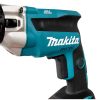 MAKITA Levyleikkuri LXT. Lähikuvassa Levyleikkuri LXT:n käyttökytkin.