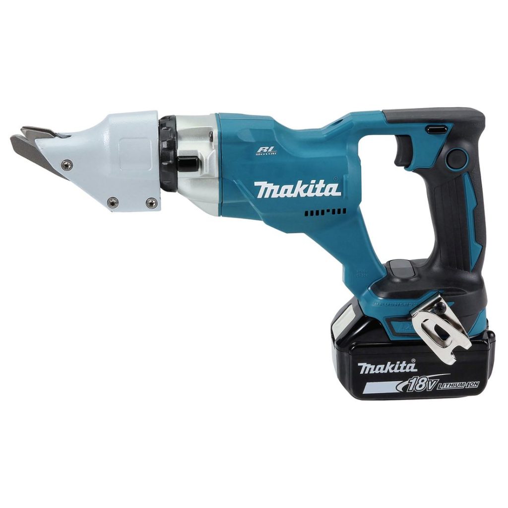 MAKITA Levyleikkuri LXT. Kuvassa Levyleikkuri LXT vasemmalta sivustapäin.