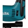 MAKITA Pistosaha LXT. Lähikuvassa Pistosaha LXT:n portaaton nopeudedsäädin.