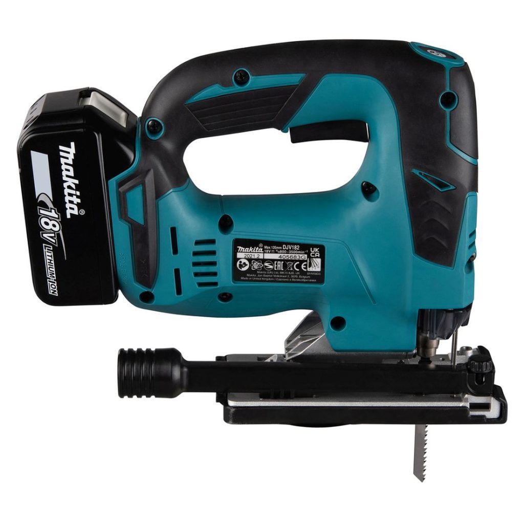 MAKITA Pistosaha LXT. Kuvassa Pistosaha LXT oikealta sivustapäin.
