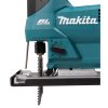 MAKITA Pistosaha LXT. Lähikuvassa Pistosaha LXT:n terä oikealta sivustapäin.