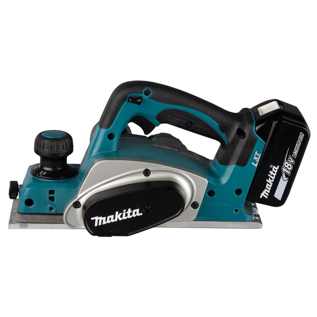 MAKITA Höylä LXT. Kuvassa Höylä LXT vasemmalta sivustapäin.