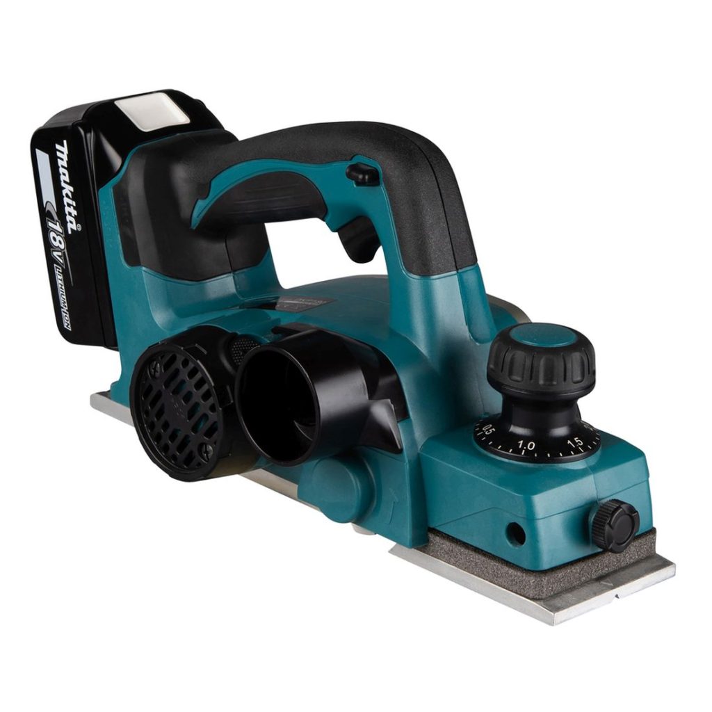 MAKITA Höylä LXT. Kuvassa Höylä LXT vasemmalta etuyläviistosta.