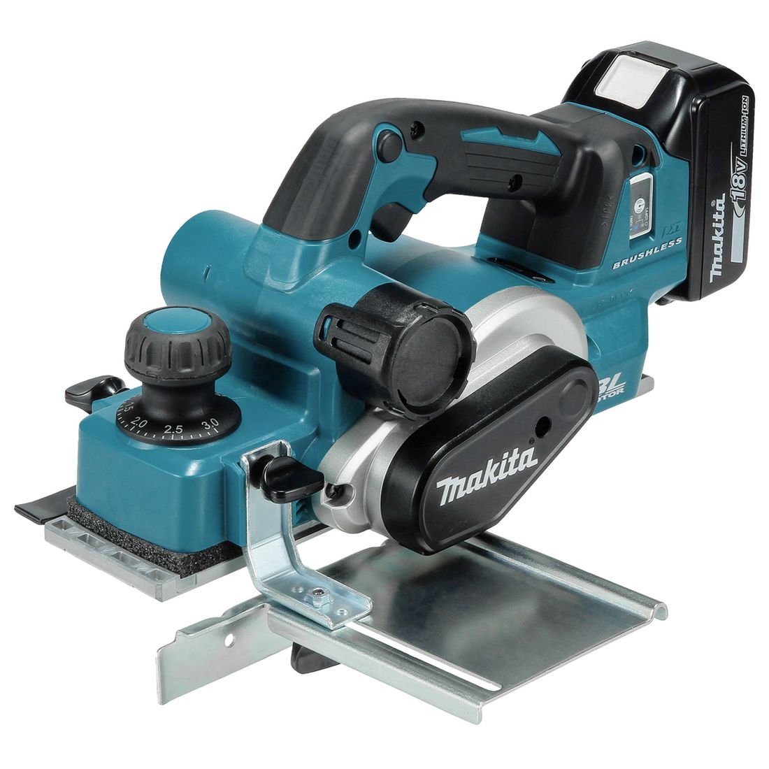 MAKITA Höylä LXT. Kuvassa Höylä LXT oikealta etuyläviistosta.