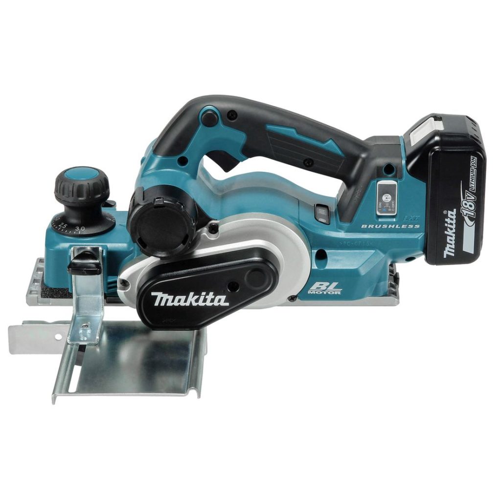 MAKITA Höylä LXT. Kuvassa Höylä LXT vasemmalta sivustapäin.