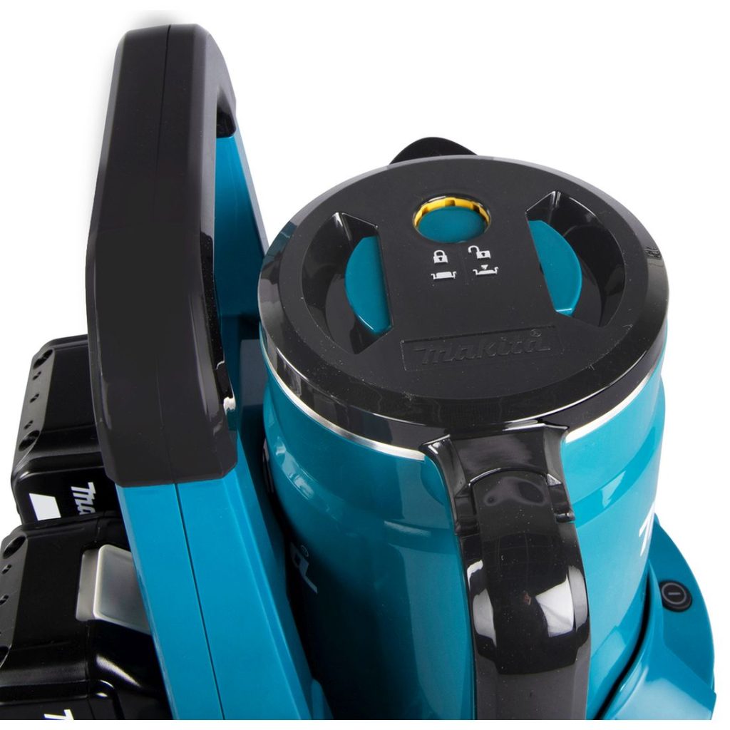 MAKITA Vedenkeitin LXT. Kuvassa Vedenkeitin LXT oikealta yläviistosta.