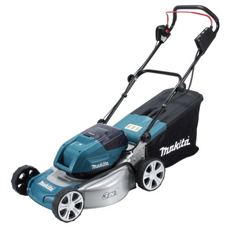 MAKITA Ruohonleikkuri LXT. Kuvassa Ruohonleikkuri LXT oikealta etuyläviistosta.