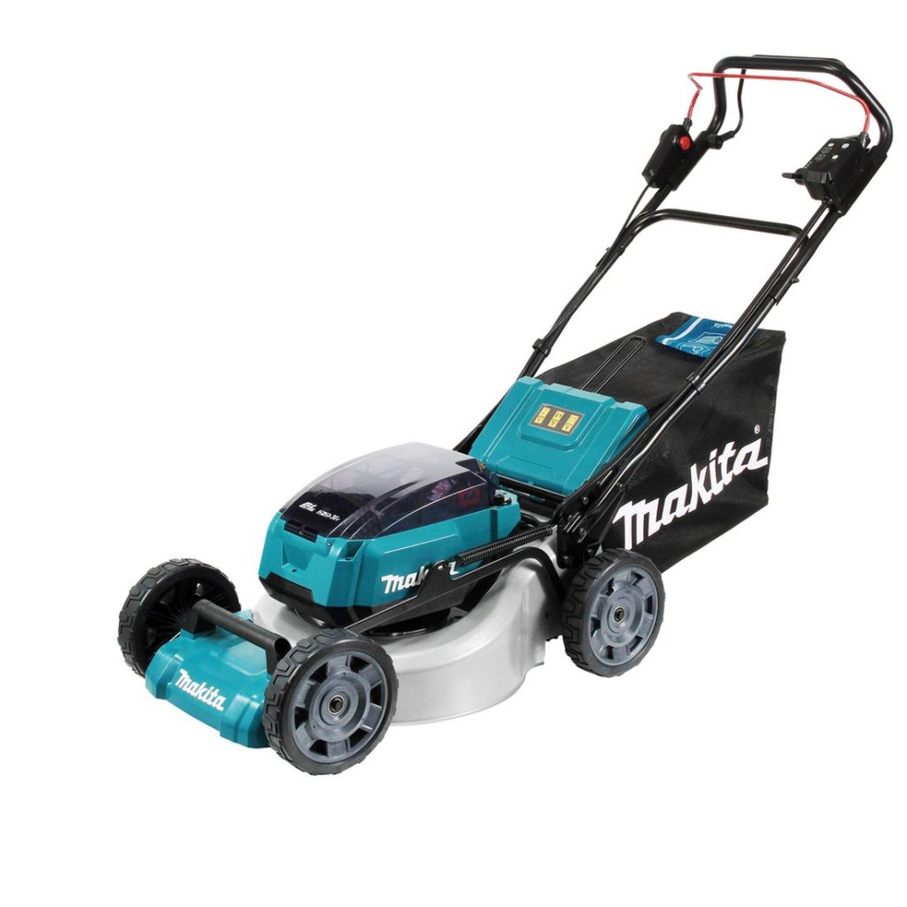 MAKITA Ruohonleikkuri LXT. Kuvassa Ruohonleikkuri LXT oikealta etuyläviistosta.