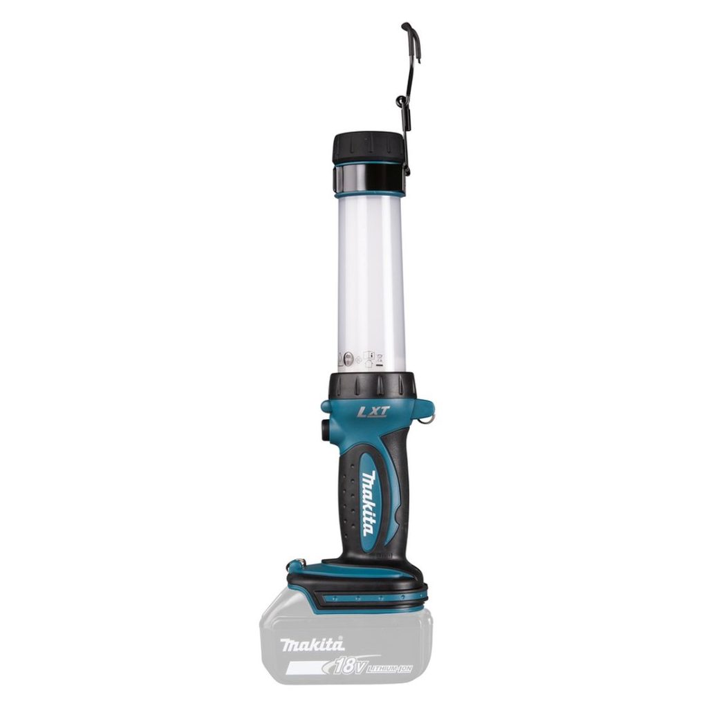MAKITA LED-valaisin LXT. Kuvassa LED-valaisin LXT oikealta sivustapäin.