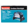MAKITA LED-valaisin LXT. Kuvassa tuotteen myyntipakkaus ylhäältäpäin.