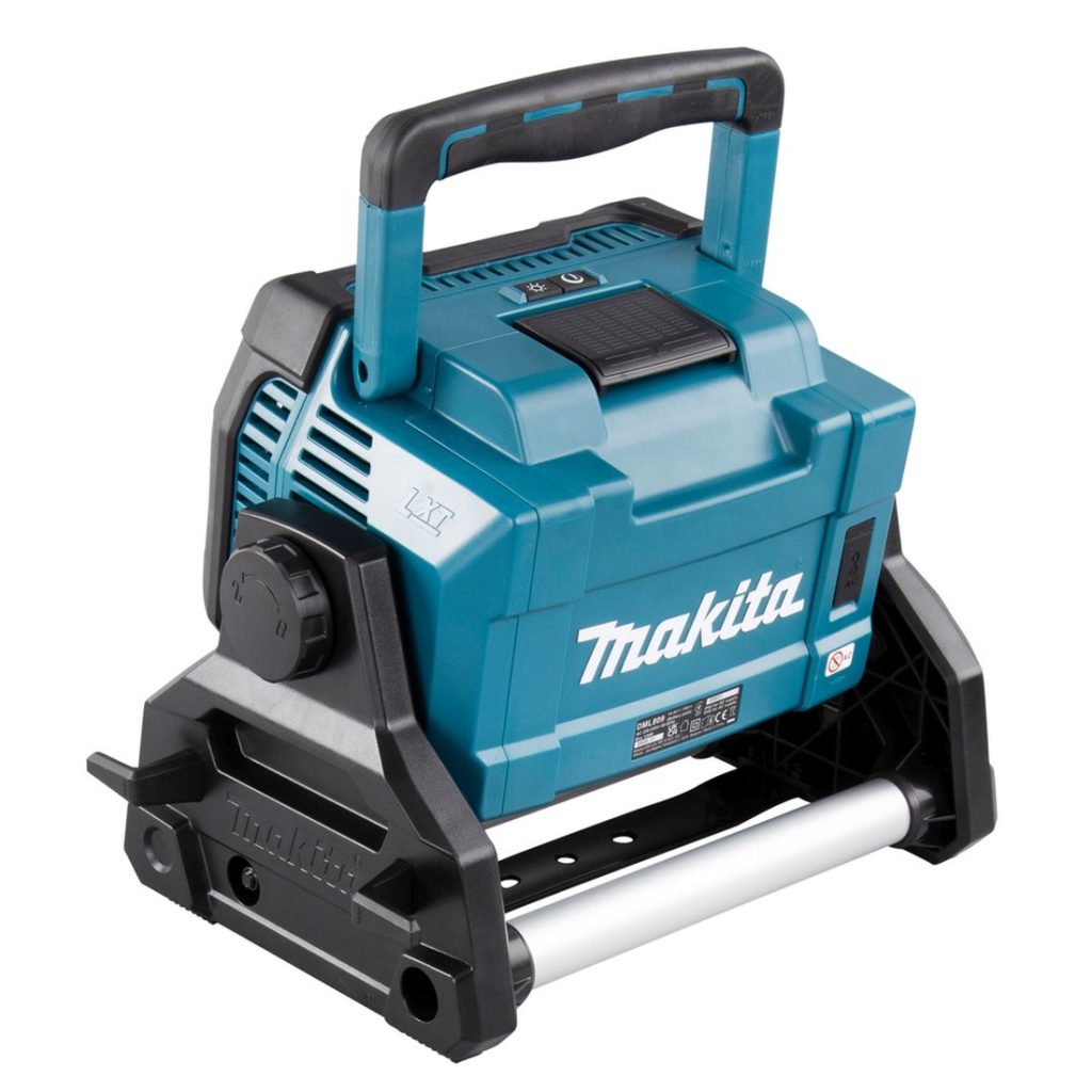 MAKITA LED-valaisin LXT. Kuvassa LED-valaisin LXT vasemmalta takayläviistosta.