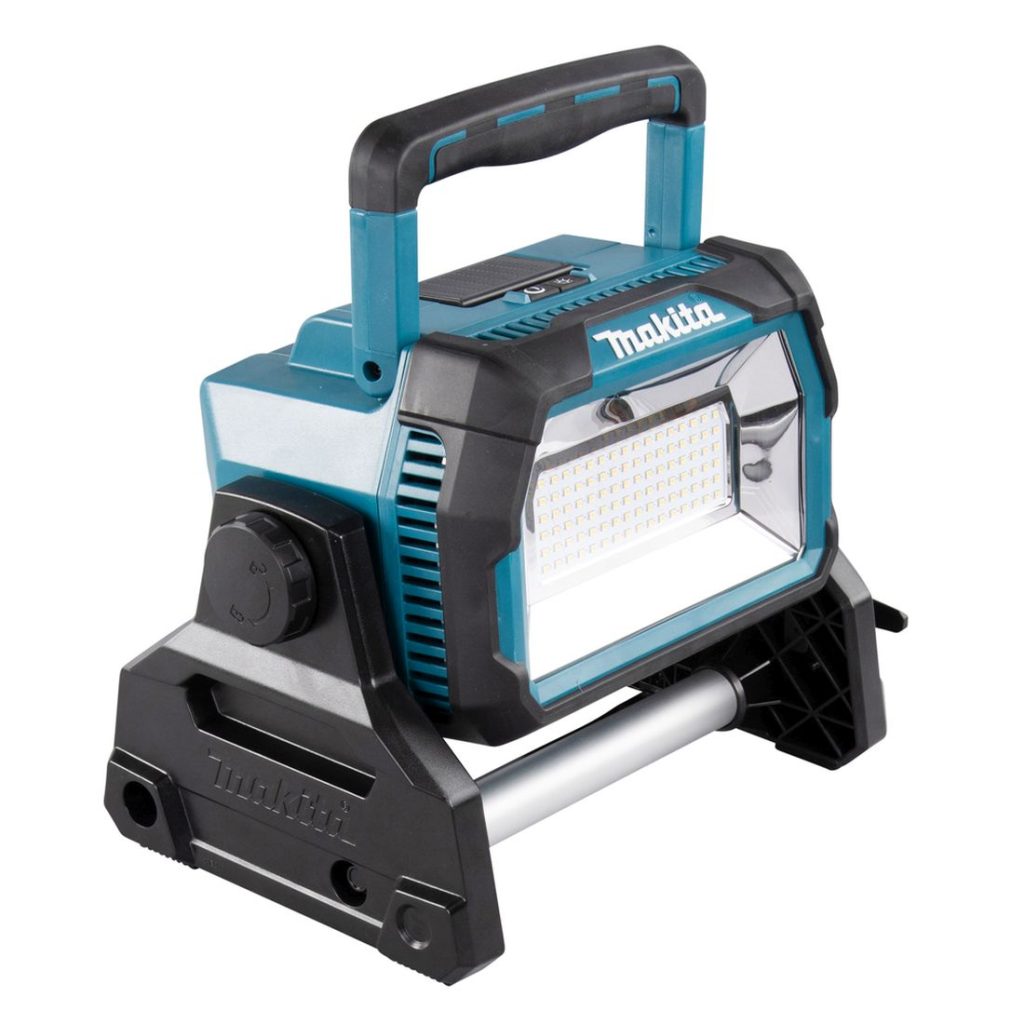 MAKITA LED-valaisin LXT. Kuvassa LED-valaisin LXT vasemmalta sivustapäin.