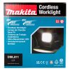 MAKITA LED-valaisin LXT. Kuvassa tuotteen myyntipakkaus sivustapäin.