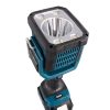 MAKITA LED-valaisin LXT. Lähikuvassa LED-valaisin LXT:n kääntyvä valaisinpää käännettynä ylöspäin.