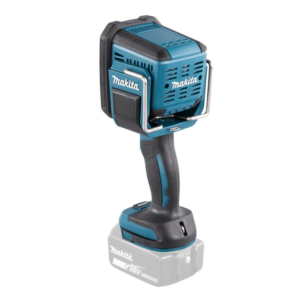 MAKITA LED-valaisin LXT. Kuvassa LED-valaisin LXT vasemmalta takayläviistosta.