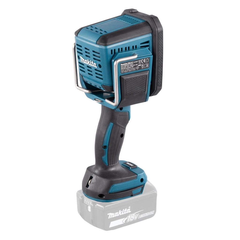MAKITA LED-valaisin LXT. Kuvassa LED-valaisin LXT oikealta takayläviistosta.