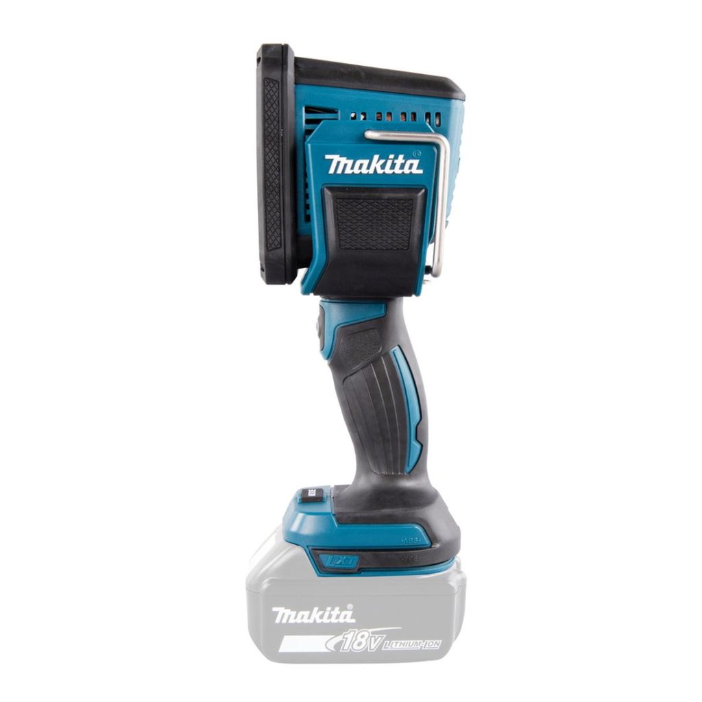 MAKITA LED-valaisin LXT. Kuvassa LED-valaisin LXT vasemmalta sivustapäin.