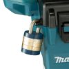 MAKITA Tornivalaisin LXT. Lähikuvassa Tornivalaisin LXT:n akkukoteloon asennettu riippulukko.